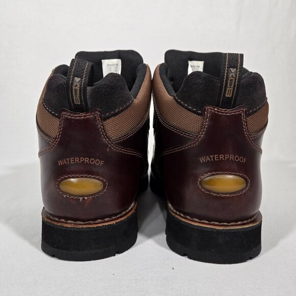 ROCKPORT XCS Burgundy & Brown Leather HIDRO-SHIELD Waterproof Boots Men Size 10 main image 12
